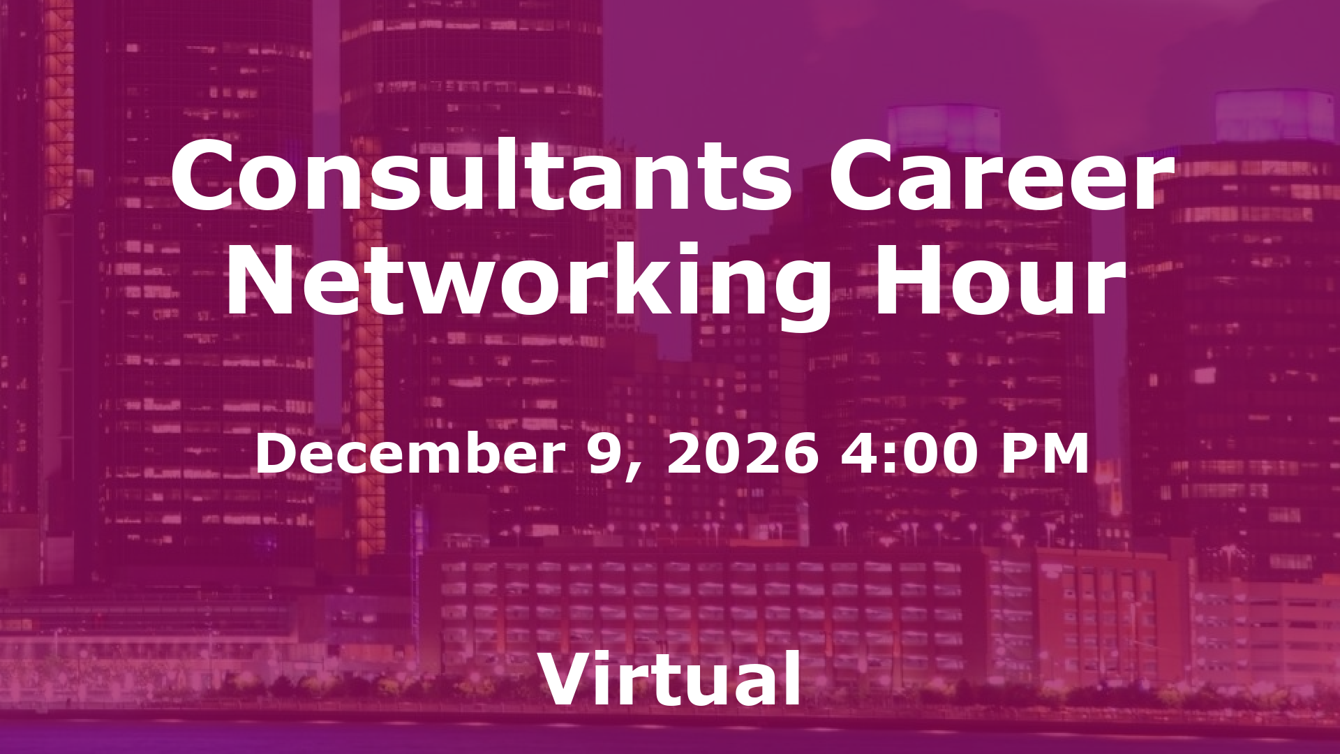 Consultants Career Networking Hour event image